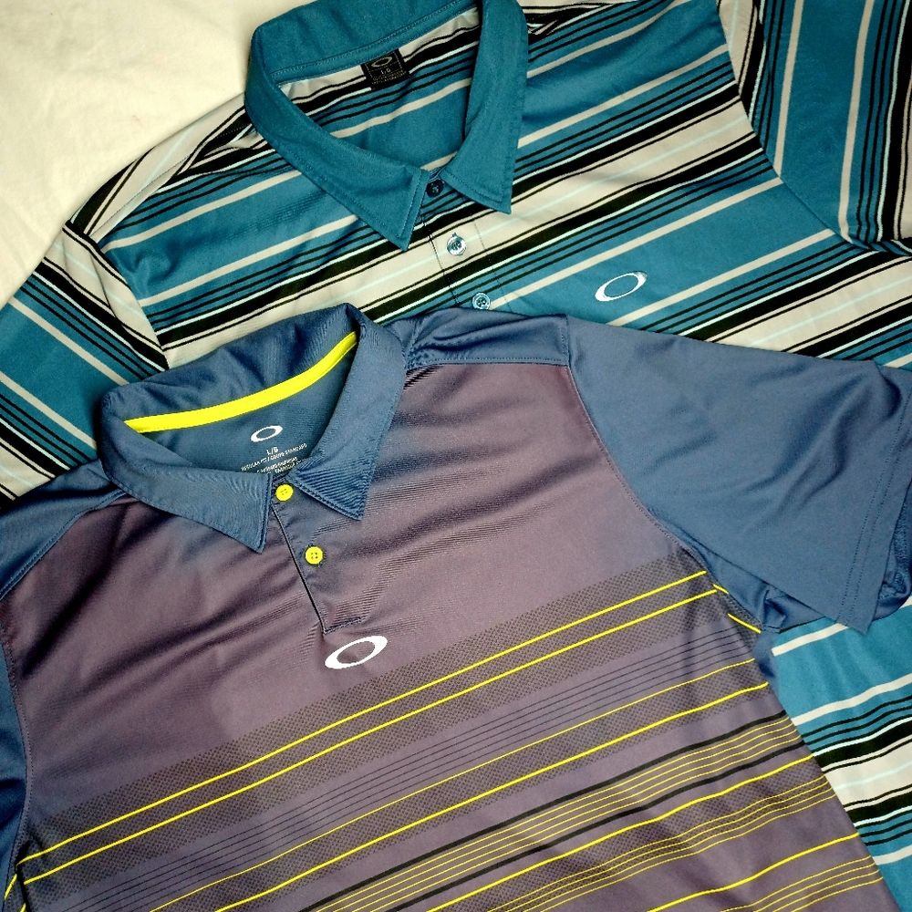 ⛳ Lot of (2) Oakley Men's Golf Polos